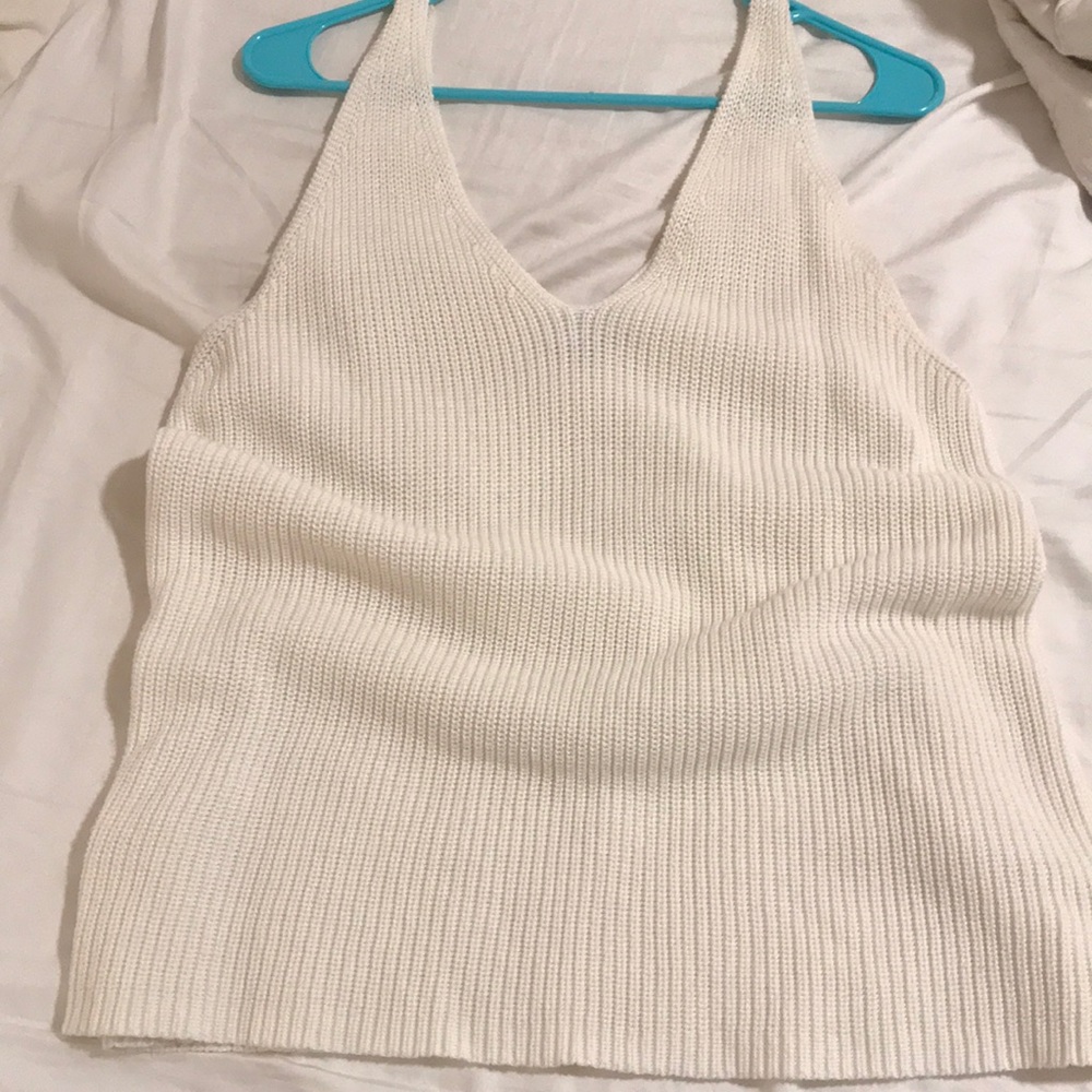 White knit tank